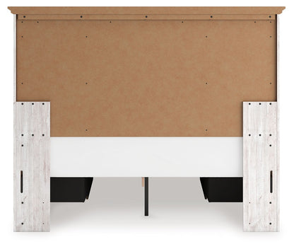 Makidern - Panel Storage Bed With 2 Under Bed Storage Units