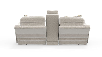 Micah - Power Headrest Power Deep Seat Reclining Console Loveseat - Oatmeal