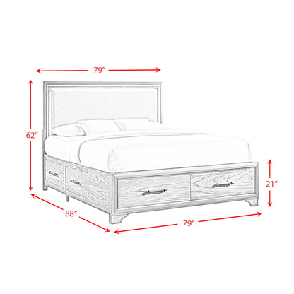 Harmony - Upholstered Storage Bedroom Set With LED