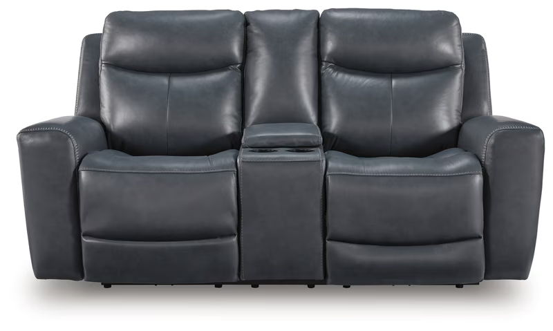 Bexhurst - Power Reclining Loveseat With Console / Adjustable Headrest