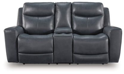 Bexhurst - Power Reclining Loveseat With Console / Adjustable Headrest