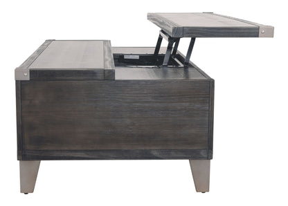 Todoe - Lift Top Cocktail Table - Dark Gray