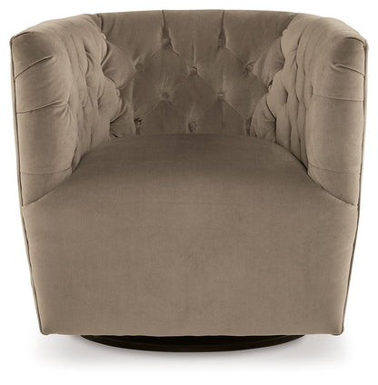 Hayesler - Swivel Accent Chair - Cocoa