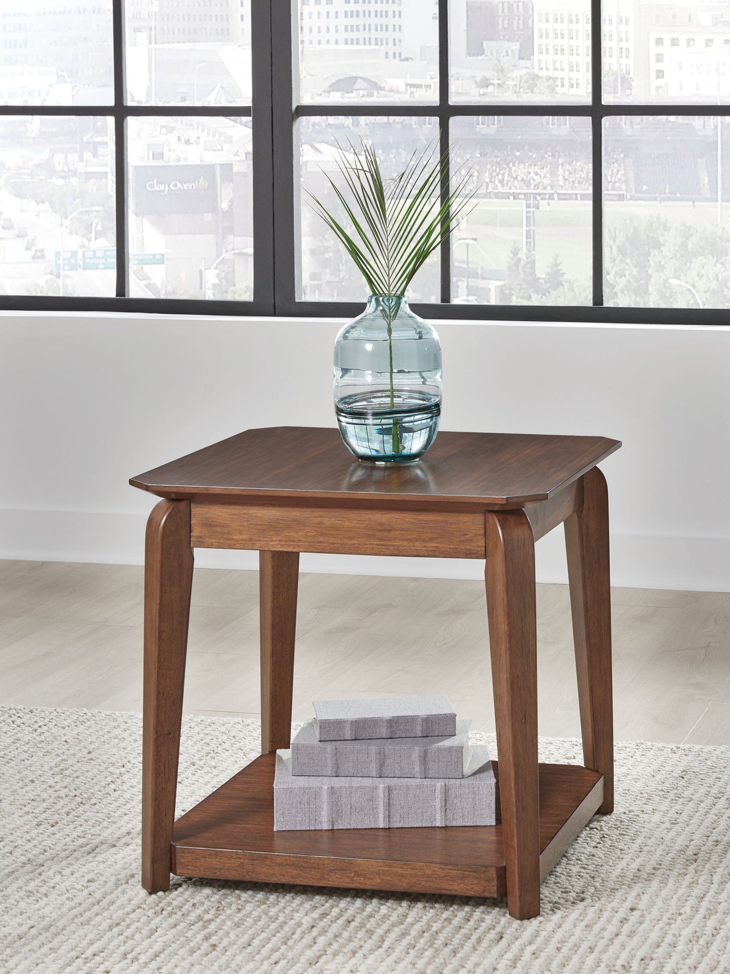 Trenmour - Square End Table - Medium Brown