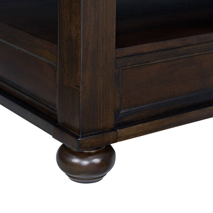 Wagner - Square Lift-Top Coffee Table With Casters - Cherry
