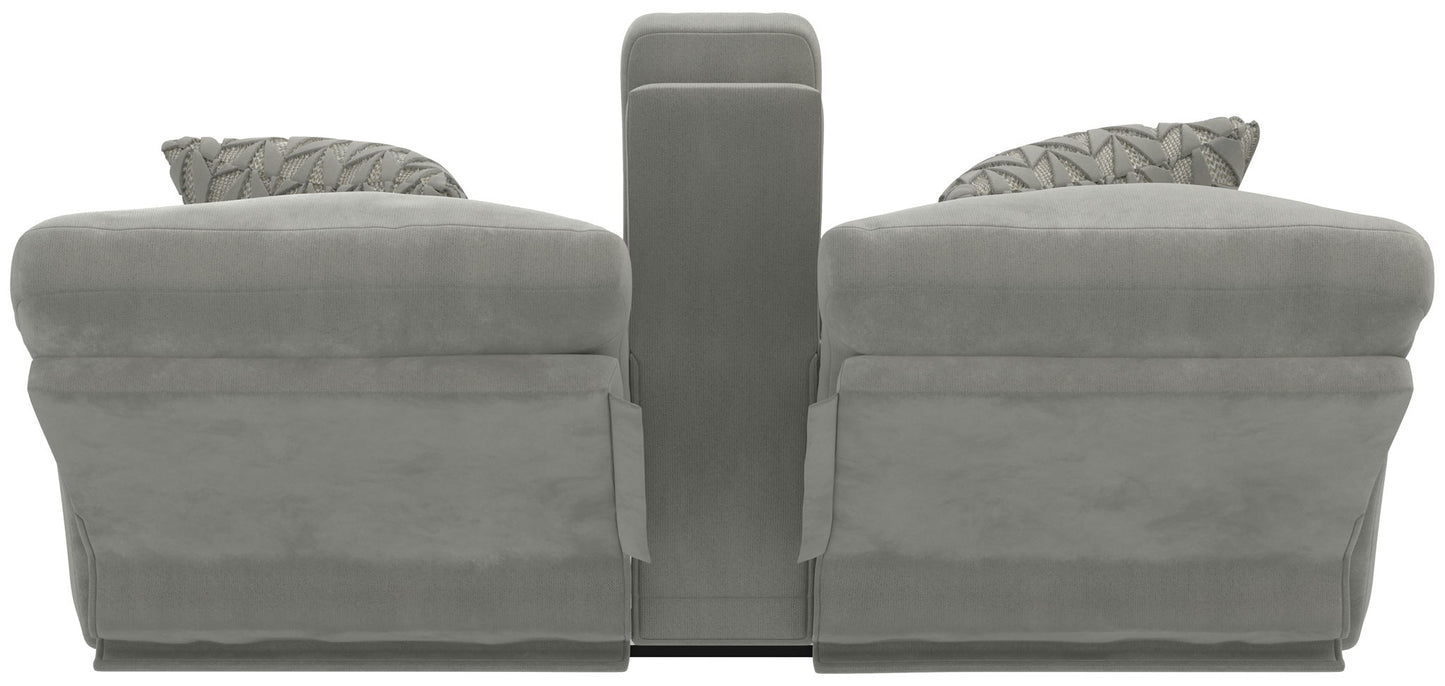Renaldo - Power Console Loveseat With Zero Gravity Recline - Stone