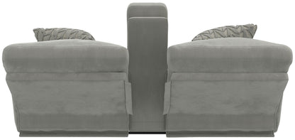 Renaldo - Power Console Loveseat With Zero Gravity Recline - Stone