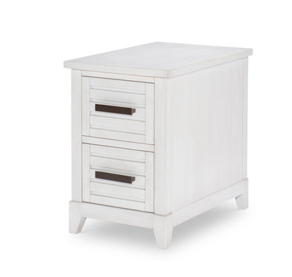 Edgewater - Square Chairside Table - White