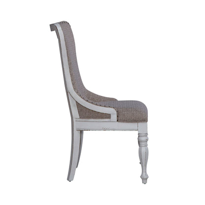 Magnolia Manor - Upholstered Wing Back Side Chair (RTA) - White
