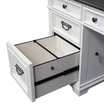 Allyson Park - L Shaped Desk With Hutch - White