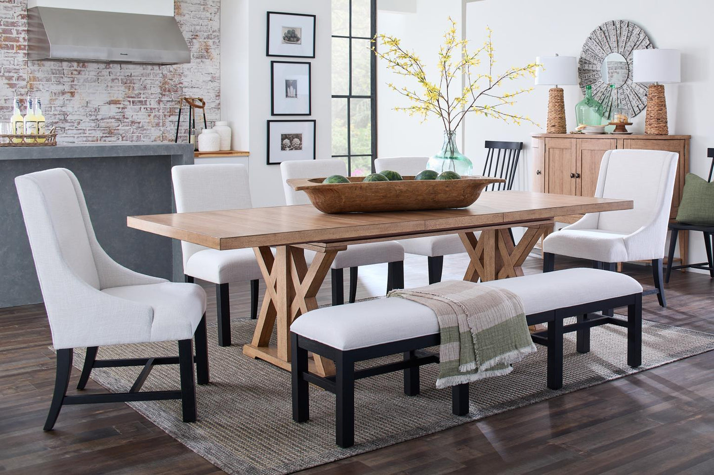 Today's Traditions - Trestle Dining Table - Natural Hickory
