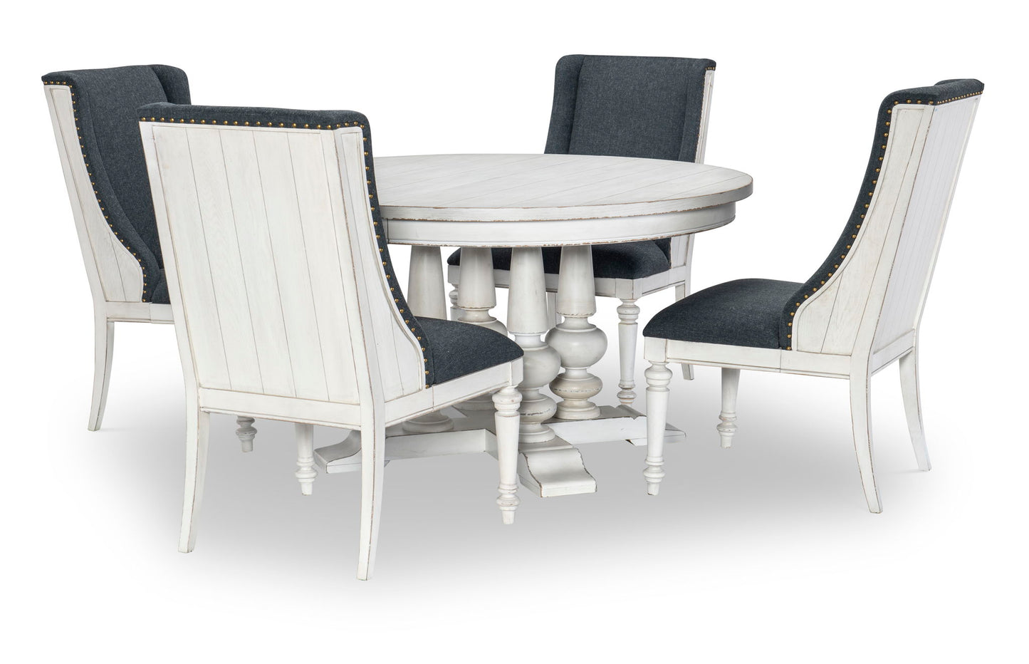 Cottage Park - Complete Round Table - White