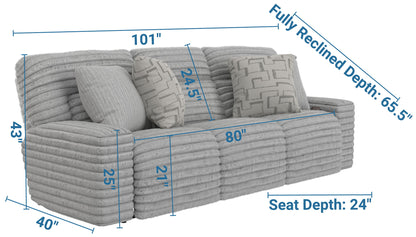 Lynx - Power Reclining Sofa With Zero Gravity
