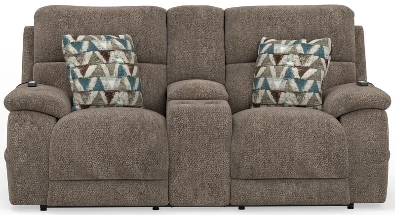 Joya - Power Headrest Power Lay Flat Reclining Console Loveseat With CR3 Heat/Massage/Lumbar/ZG