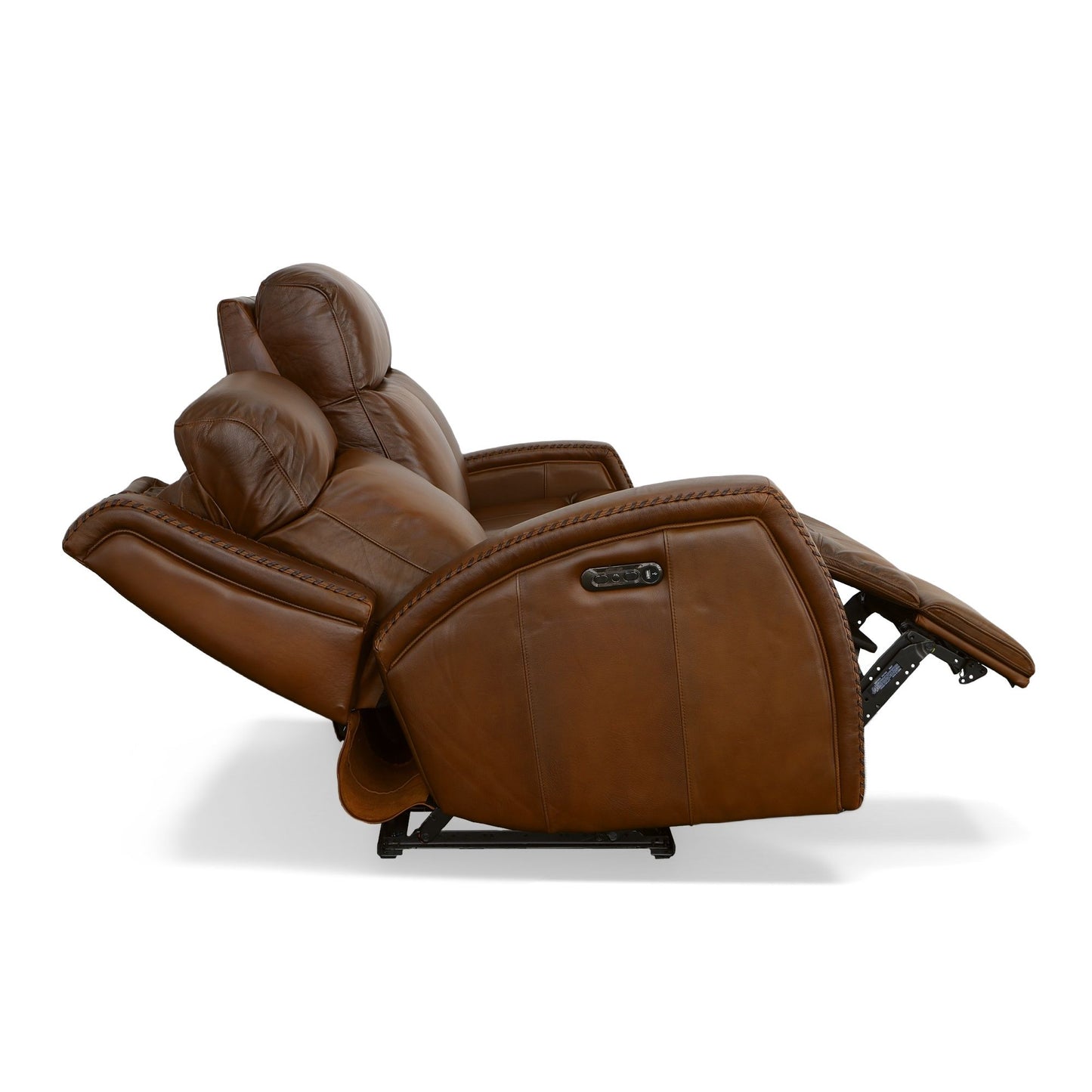 Mustang - Power Sofa With Power Headrest - Rust
