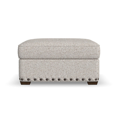 Milo - Fabric Cocktail Ottoman With Nailhead Trim