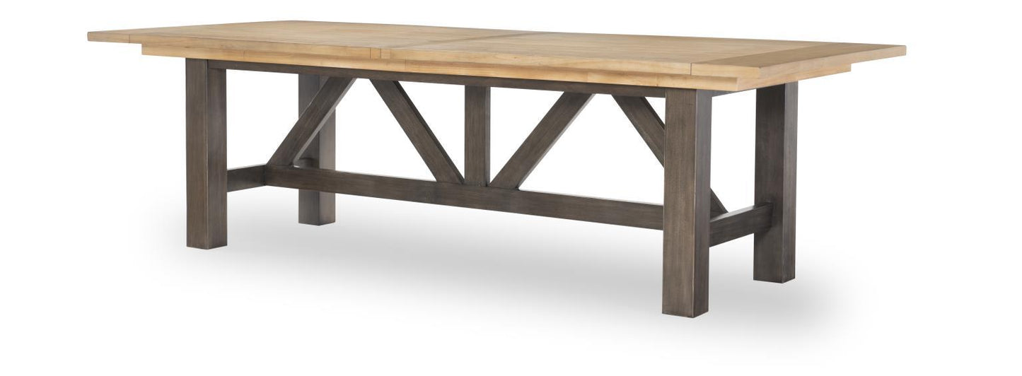 XXX's And OOO's - Trestle Dining Table - Two Tone