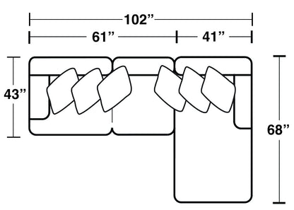 Galaxy - Sectional With Included Accent Pillows