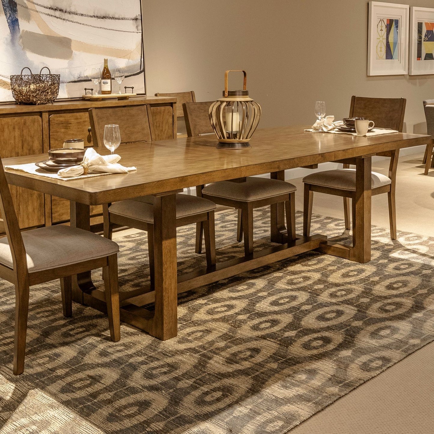 Harmony - Trestle Table Top - Brownstone