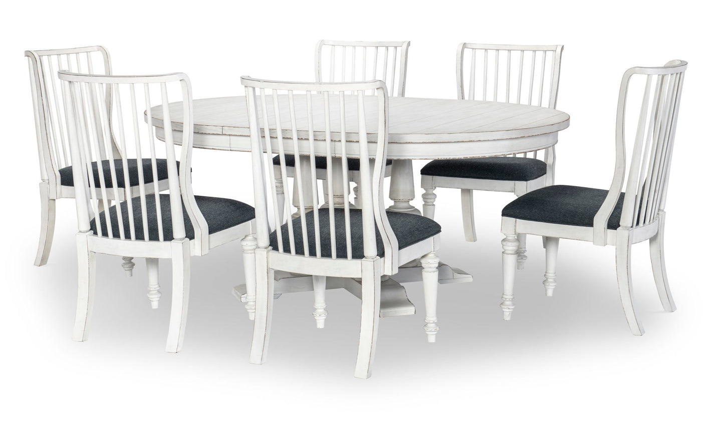 Cottage Park - Complete Round Table - White