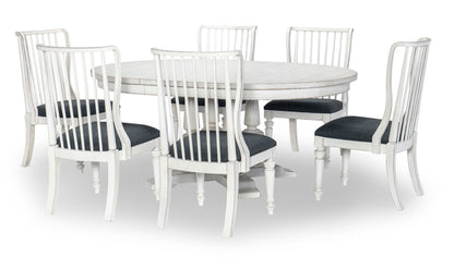 Cottage Park - Complete Round Table - White