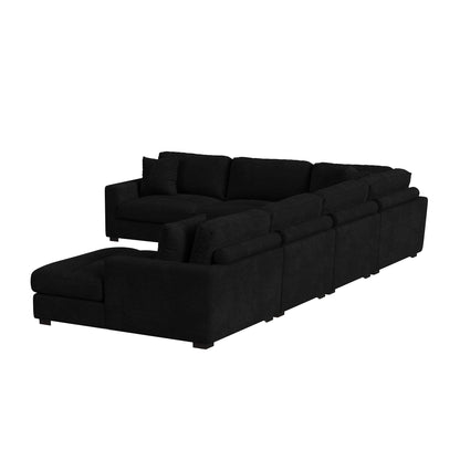 Arizona - Modular Wedge With 1 Pillow 20" - Steno Black