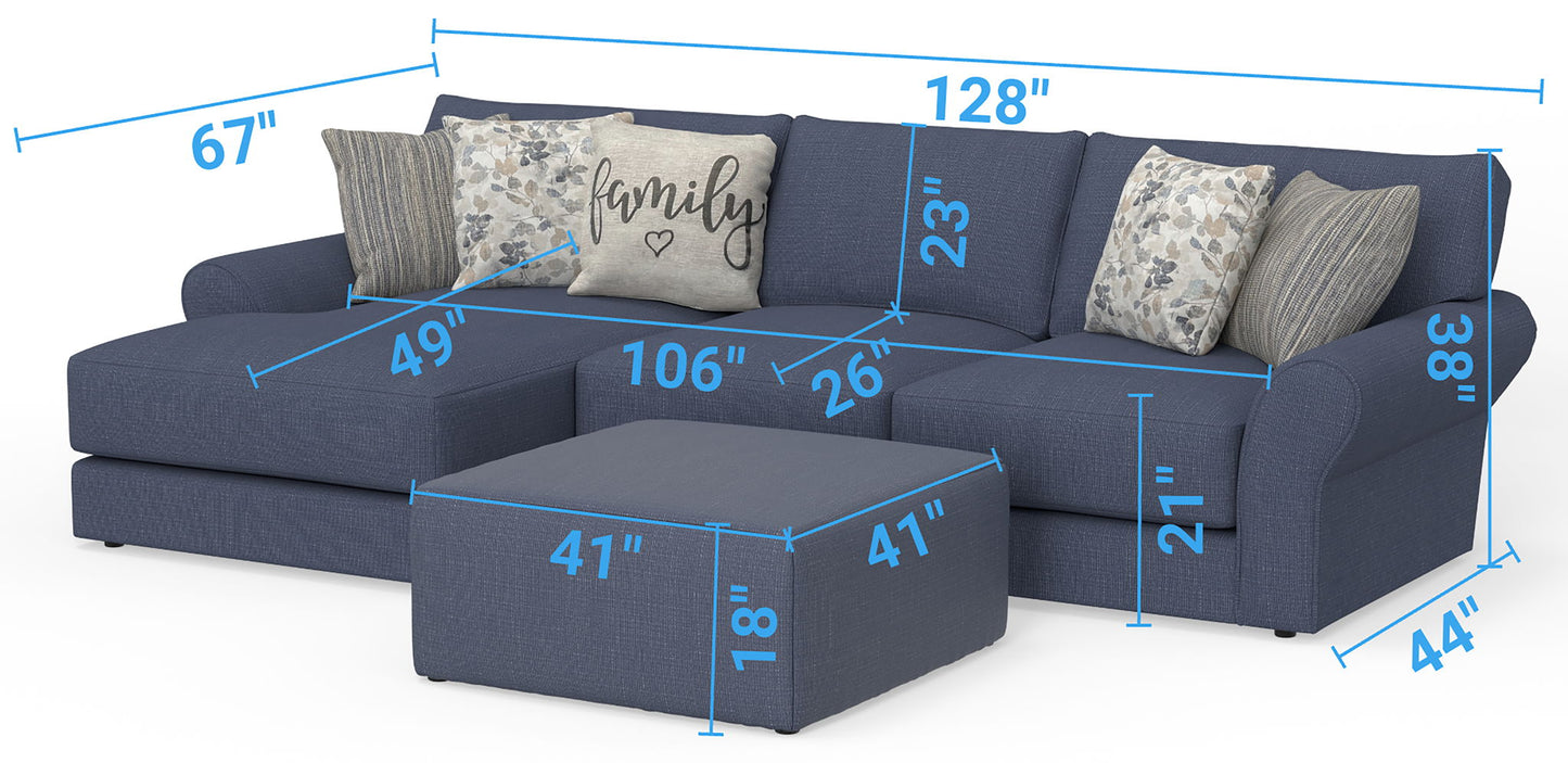 Cape May - LSF Chaise - Denim