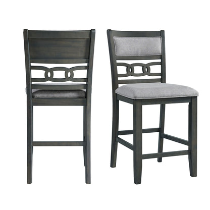 Amherst - Counter Side Chair With Fabric Cushion (Set of 2) - Gray Finish
