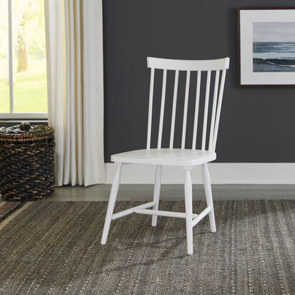 Palmetto Heights - Spindle Back Side Chair - Shell White & Driftwood