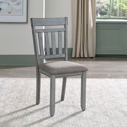 Newport - Splat Back Side Chair - Smokey Gray / Carbon Gray