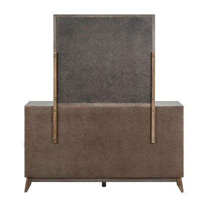Century Modern - Dresser & Mirror - Light Brown