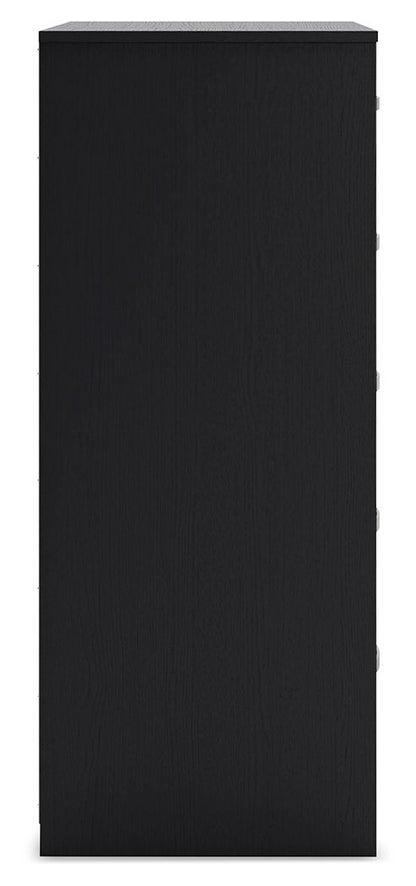 Finch - Five Drawer Chest - 46" Height - Black