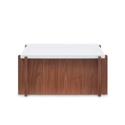 Lincoln - Square Coffee Table With Casters - Light Brown