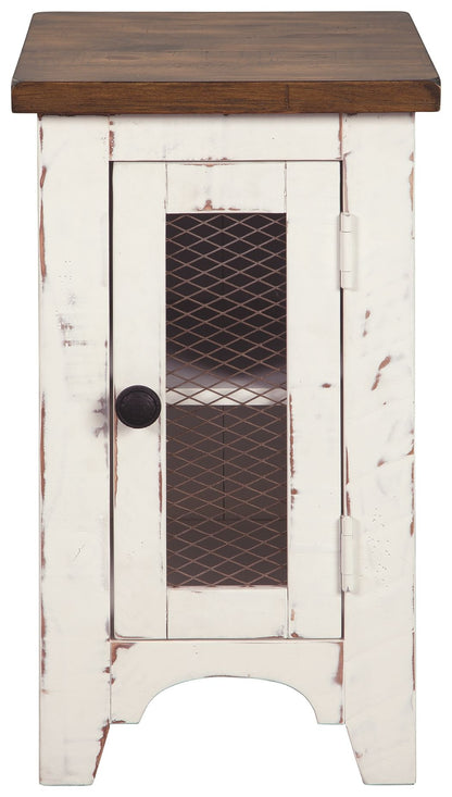Wystfield - Chair Side End Table - White / Brown