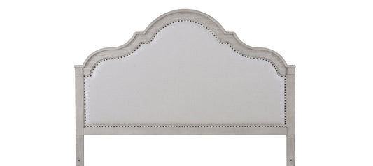 Belhaven - Queen Upholstered Headboard - Pearl Silver
