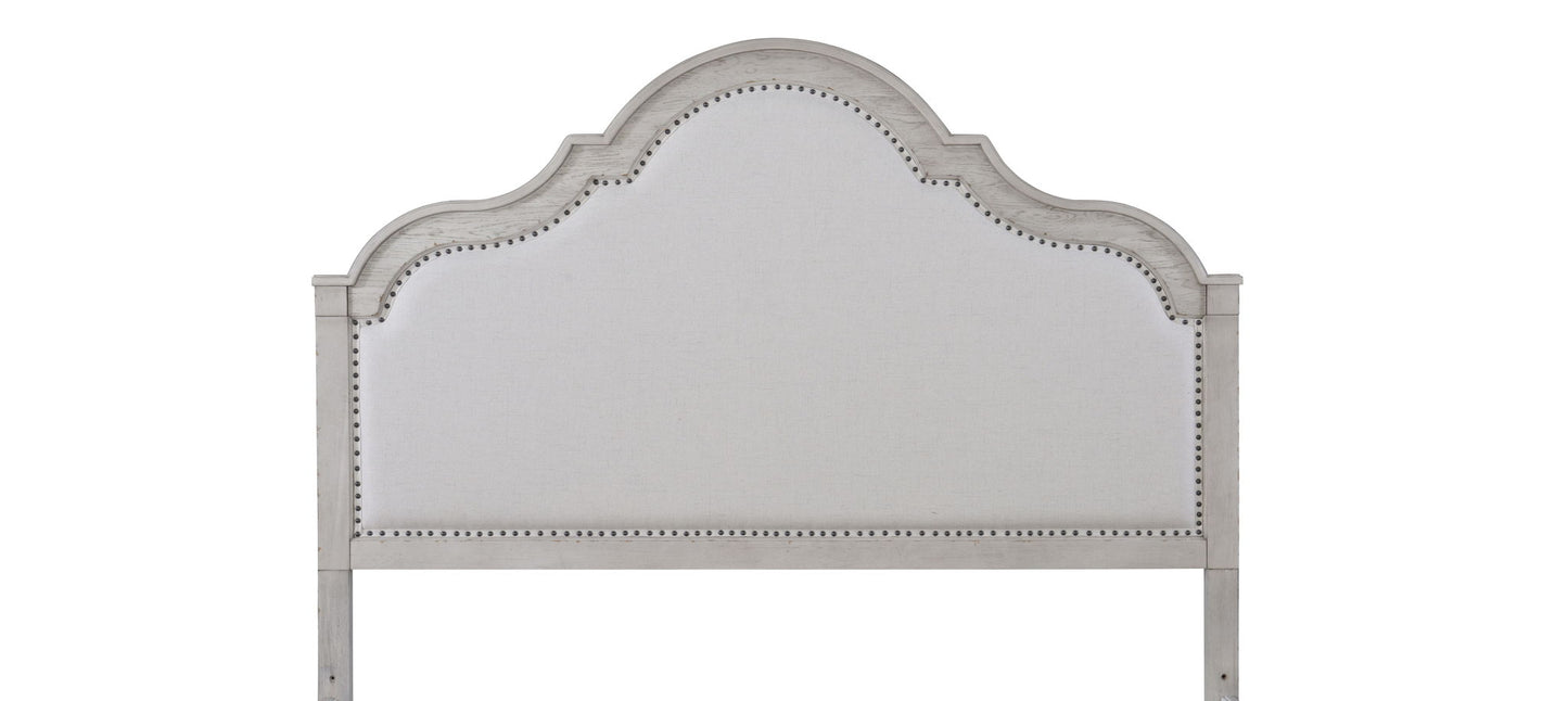 Belhaven - King Upholstered Headboard - Pearl Silver