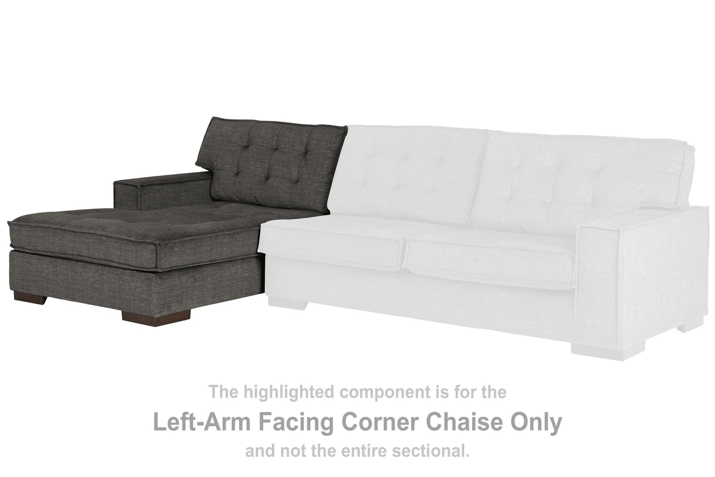 Coulee Point - LAF Corner Chaise - Charcoal