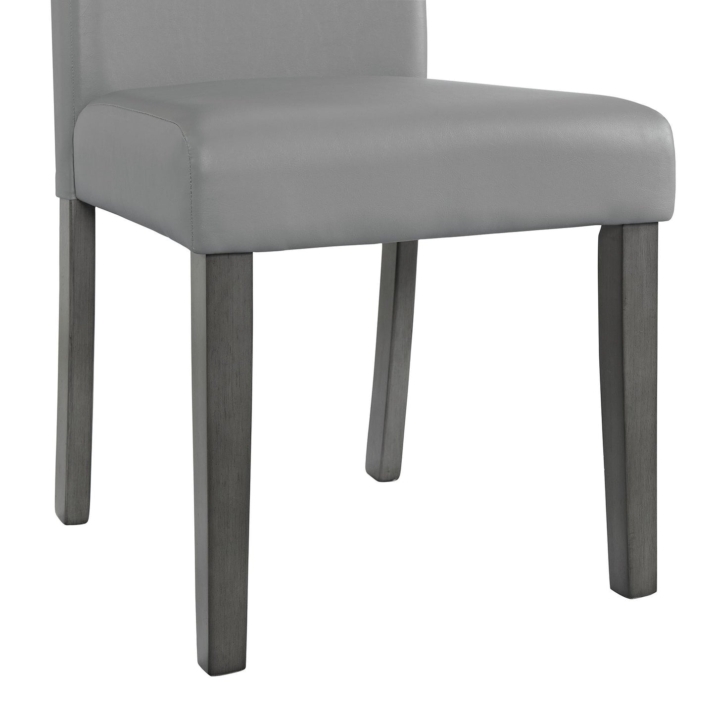 Ambridge - 5 Piece Round Dining Set With Faux Marble Top - Brushed Gray