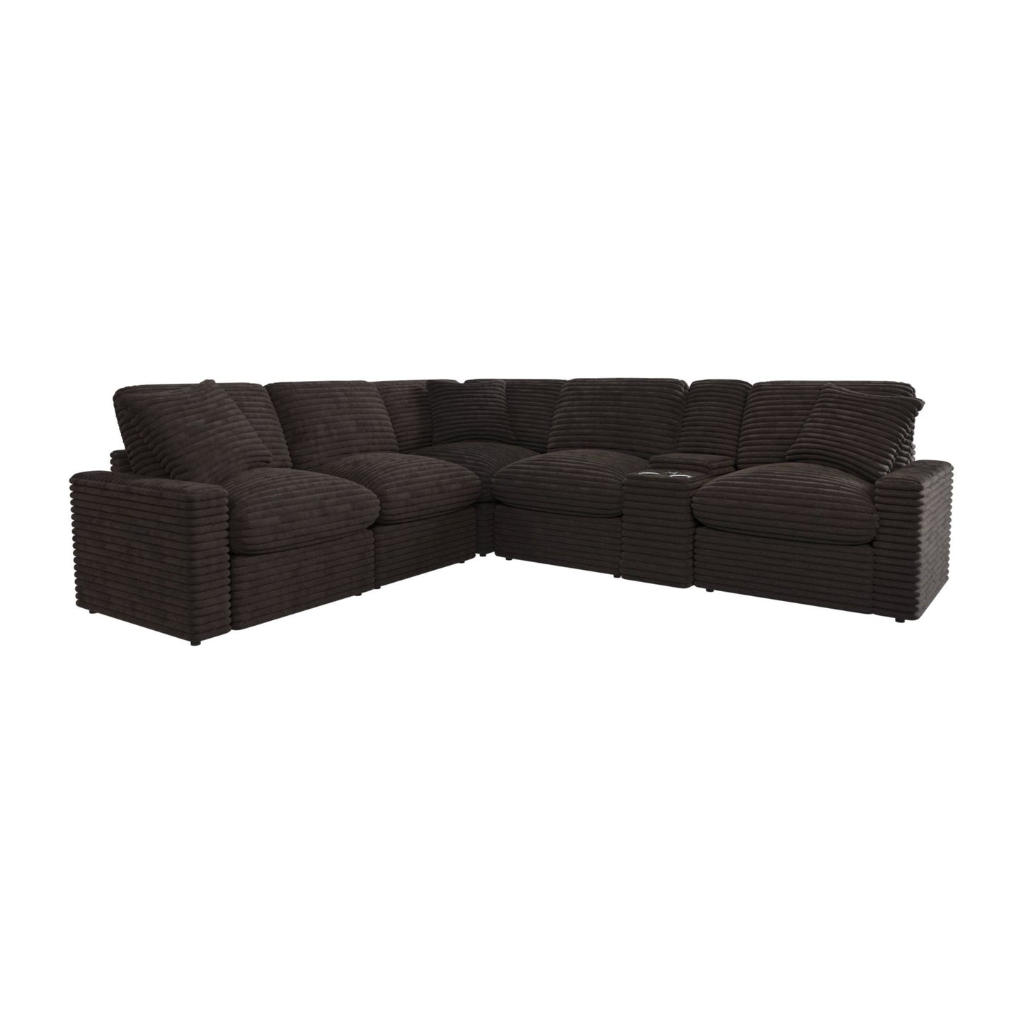 Corsicana - Sectional LHF Power Motion Recliner With 1 Pillow 22" - Masis Espresso