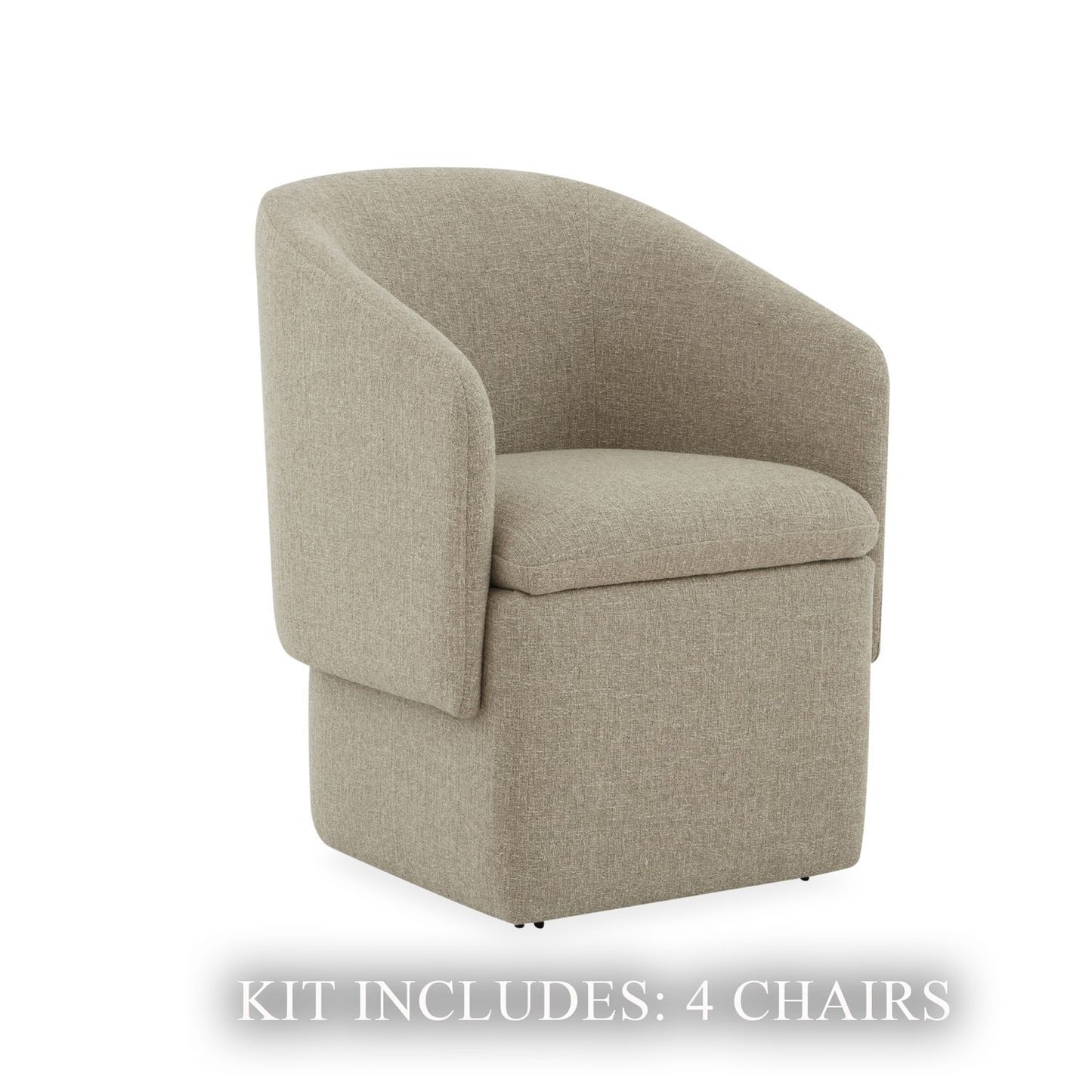 Accent Dining - Accent Storage Dining Chair With Casters