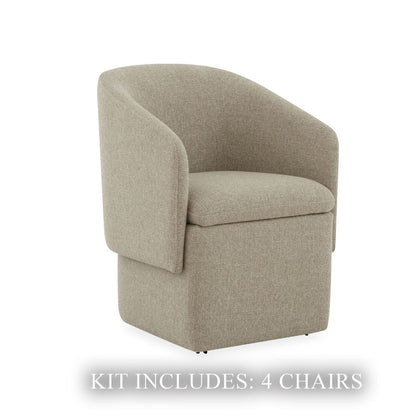 Accent Dining - Accent Storage Dining Chair With Casters