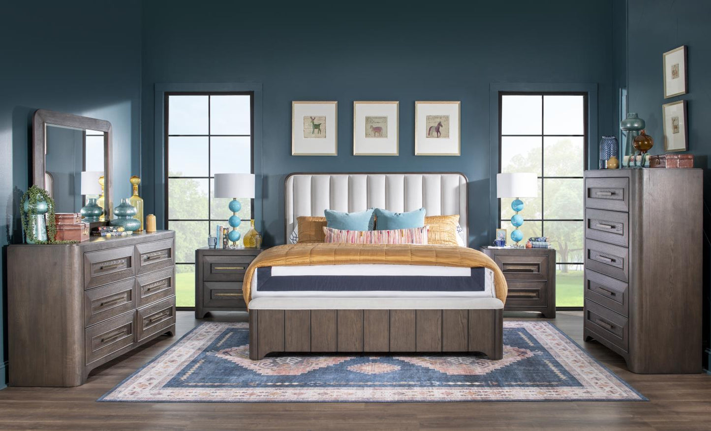 Lancia - 5 Drawer Chest - Charred Oak