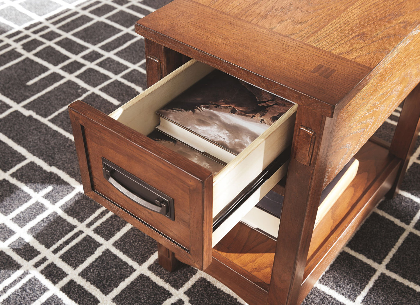 Breegin - Chair Side End Table - 1 Drawer - Brown