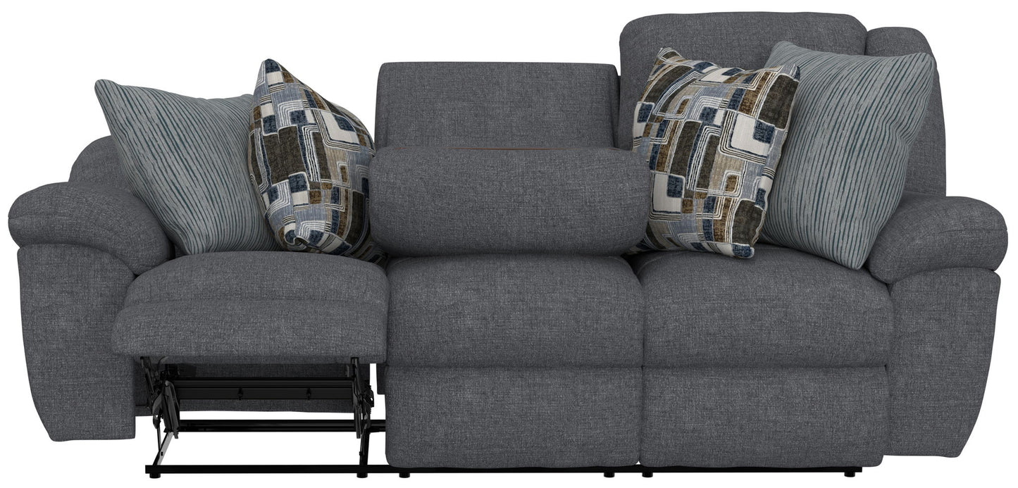 Trifecta - Sofa With 3 Recliners and Drop Down Table