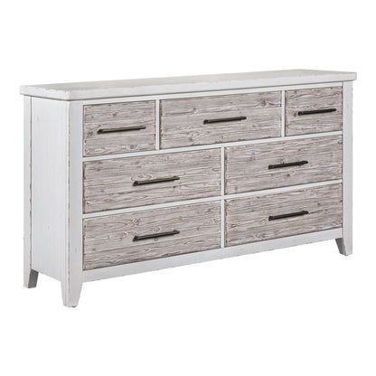 Backroads - 7 Drawer Dresser - White