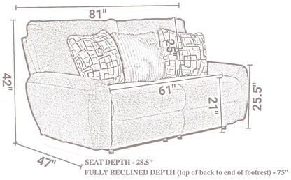 Maxwell - Power Deep Seat Reclining Loveseat