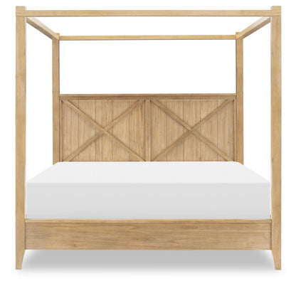 XXX's And OOO's - Canopy Headboard / Footboard / Slats Short Canopy Frame King / California King - Amber