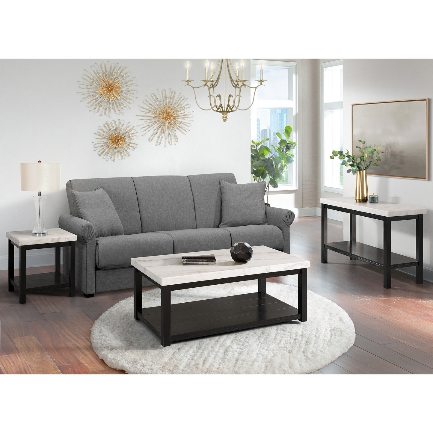 Marcello - Coffee Table With Casters - White