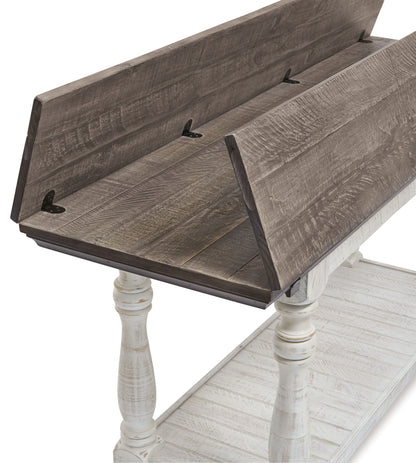 Havalance - Flip Top Sofa Table - Gray / White