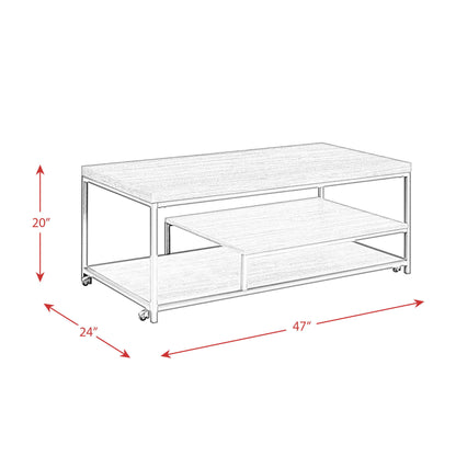 Clemens - 3 Piece Occasional Cocktail Table Set - Chrome